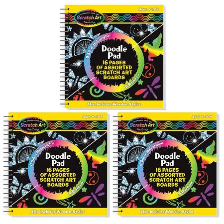 MELISSA & DOUG Scratch Art Doodle Pad, PK3 5947